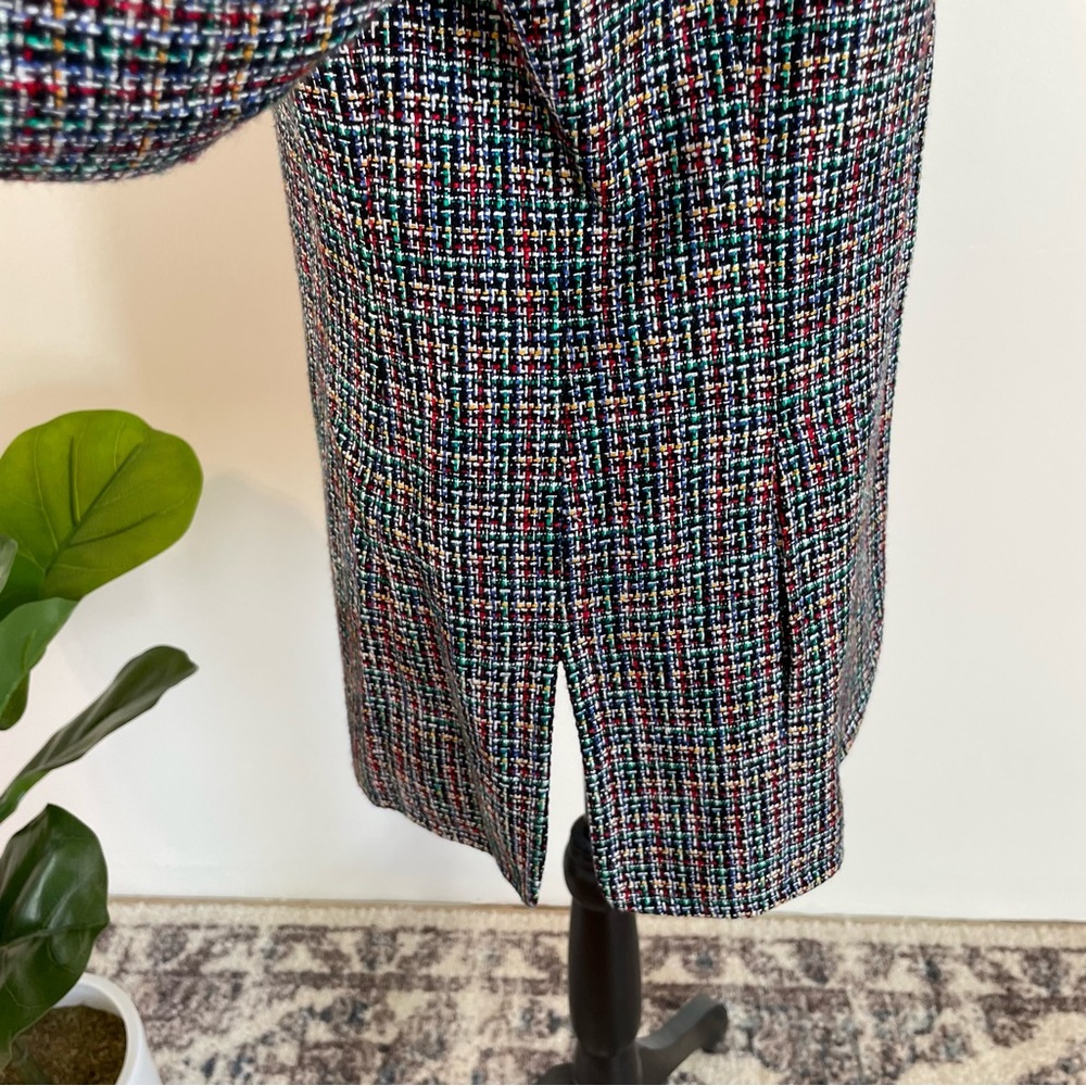 Vintage Liz Claiborne power suit blazer 80’s tweed multicolored with pockets 🔥 - Picture 5 of 11